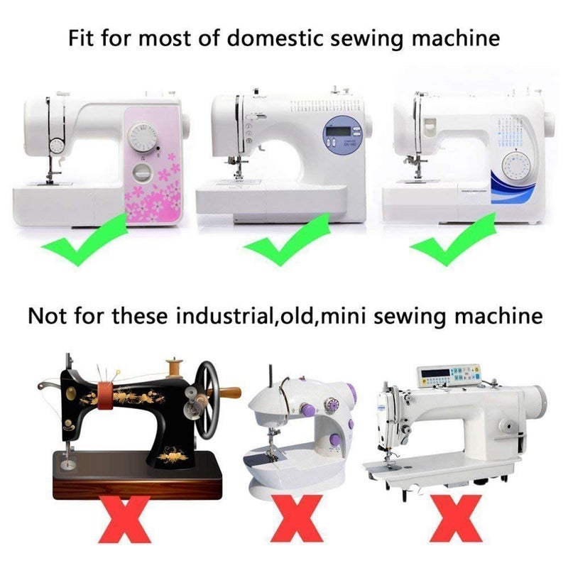 ANYQOO Sewing Machine Presser Foot Set 32 Pcs for Singer, Brother, Babylock, Janome, Elna, Toyota, New Home, Simplicity, Necchi, Kenmore, and Most of Low Shank Sewing Machines - Image 3